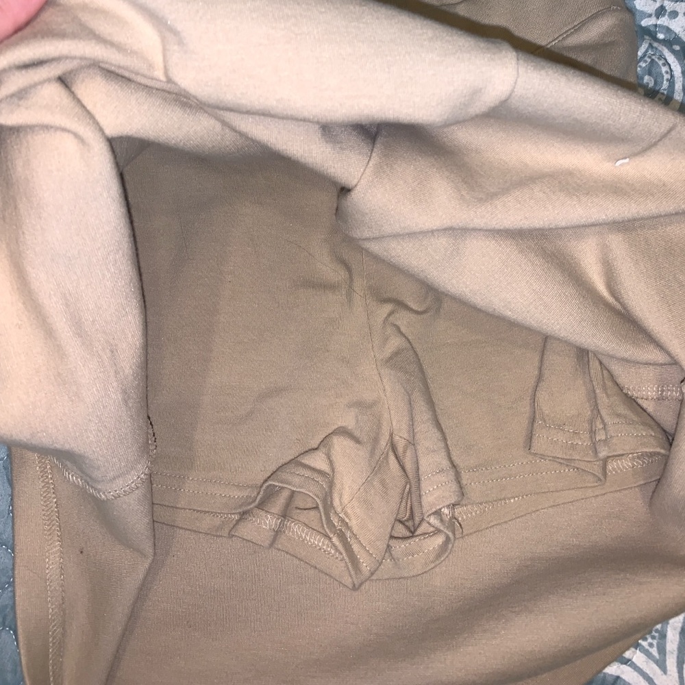 Khaki stretch skort